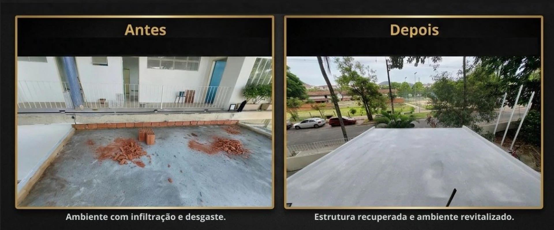 Impermeabilização e recuperação de laje em Nilópolis RJ — Ailton Salvador Engenharia
