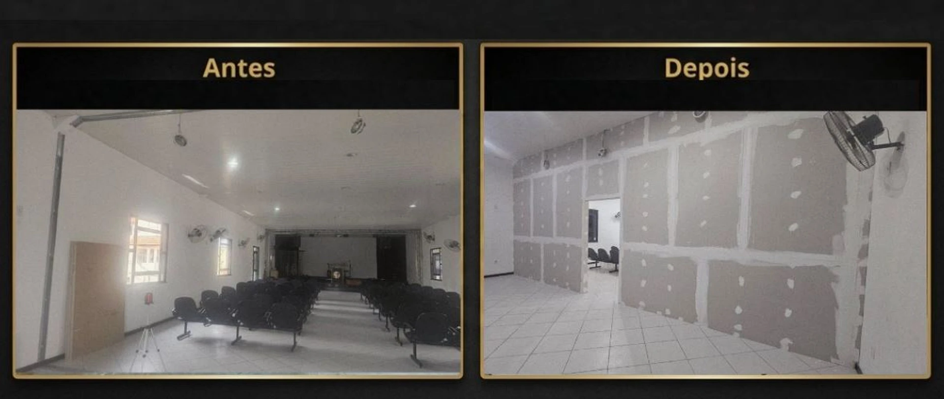 Reforma comercial com divisórias em drywall em Nilópolis RJ — Ailton Salvador Engenharia